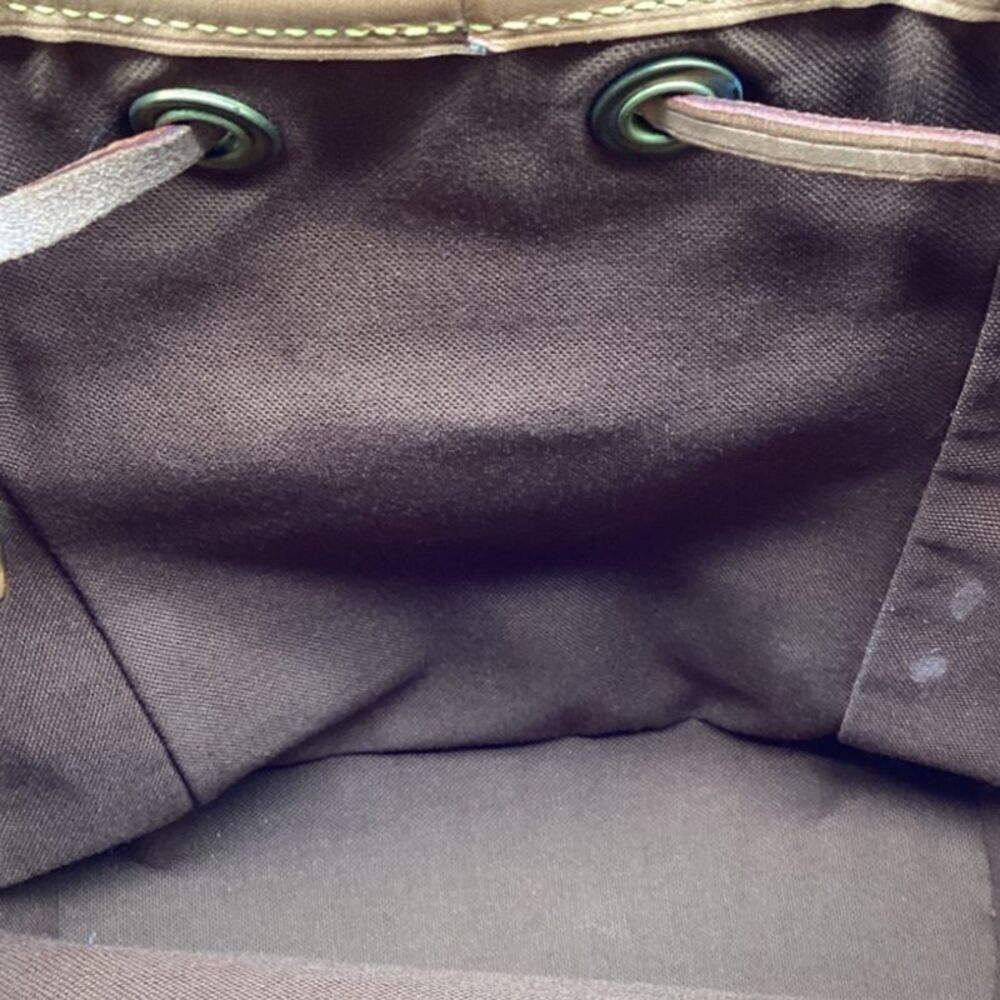 Louis Vuitton Montsouris Mini Backpack in Brown Coated Canvas - Picture 9 of 12
